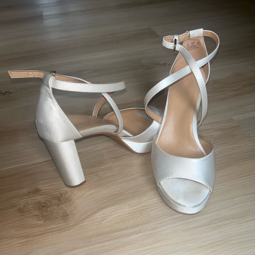 Naturalizer Ivory Strappy Heels